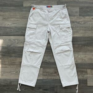 Empyre Relax Cargo Pants Men’s 30 30x28 Khaki Stone Skate Chino Button Fly Y2K